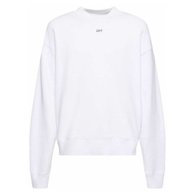 Off-White Unisex Adult Stamp Sweatshirt (White)