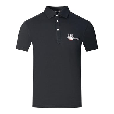 Aquascutum Unisex Adult Aldis London Logo Polo Shirt (Black/White)