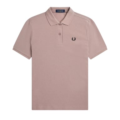 Fred Perry Womens/Ladies Logo Polo Shirt (Dark Pink)