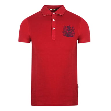 Aquascutum Unisex Adult Aldis Chest Logo Polo Shirt (Red)