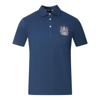Aquascutum Unisex Adult Aldis London Logo Polo Shirt (Navy)