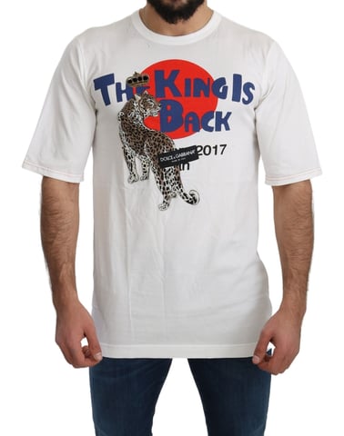 Leopardtryckt T-shirt Kungen är tillbaka