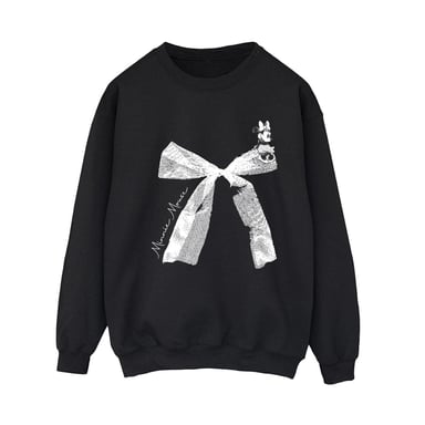 Disney Womens/Ladies Minnie Mouse Bow Sweatshirt (Black/Black)