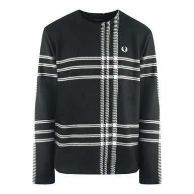 Fred Perry Unisex Adult Tartan Jumper (Black/White)