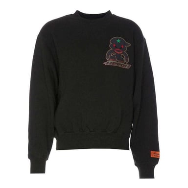 Heron Preston Mens Monster Crew Neck Sweatshirt (Black)
