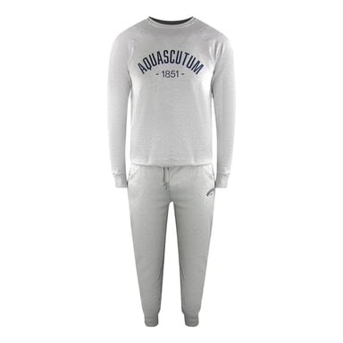 Aquascutum Mens Old School Crew Neck Tracksuit (Grey)