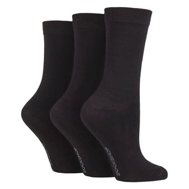 3-Pack Dames Effen Bamboosokken - Zachte Ademend Comfortsokken voor Elke Dag