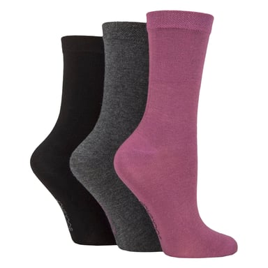 3-Pack Dames Effen Bamboosokken - Zachte Ademende Comfortsokken voor Elke Dag
