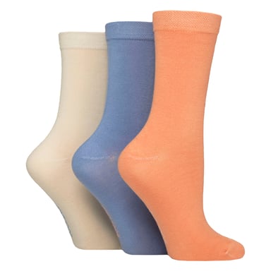 3-Pack Dames Effen Bamboosokken - Zachte Ademend Dagelijks Comfort Sokken