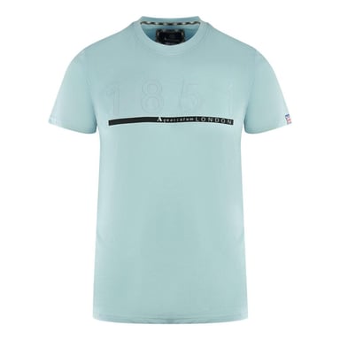 Aquascutum Heren Londen 1851 T-Shirt (Lichtblauw)