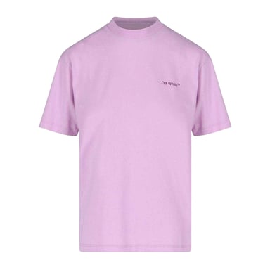 Off-White Unisex Adult Diag Logo Regular T-Shirt (Purple)