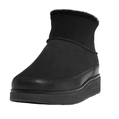 Fit Flop Womens/Ladies Gen-FF Ultra Mini Doubleface Shearling Ankle Boots (Black)