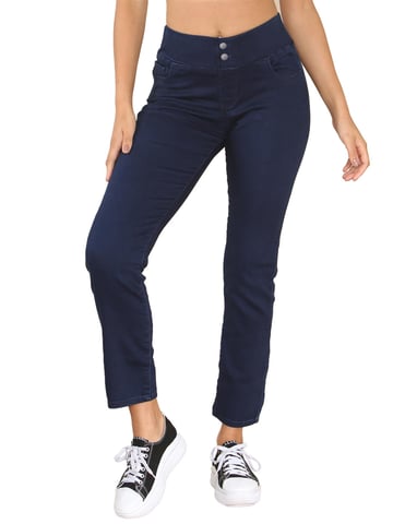 Enzo | Dames Jeans met Brede Taille