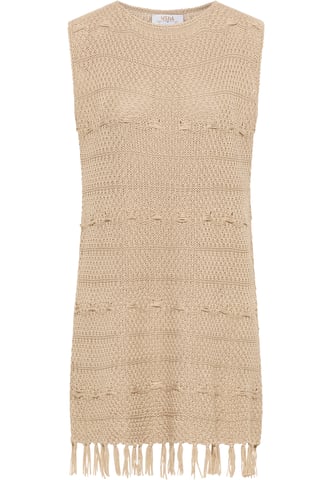 usha knitted dress women beige