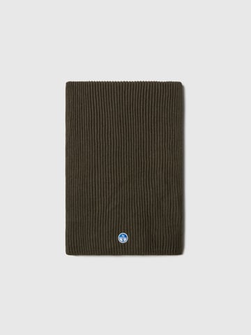 North Sails Scarf Wide-rib knit with logo patch