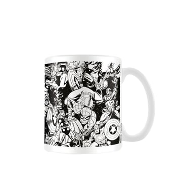 Marvel Characters Mug (White/Black)