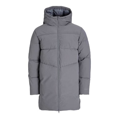 Jack And Jones Mens Brady Long Puffer Jacket (Grey)
