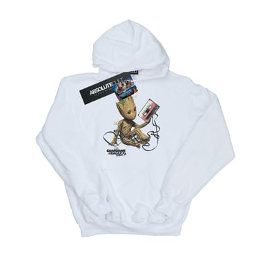 Marvel Boys Guardians Of The Galaxy Groot Tape Hoodie (White)