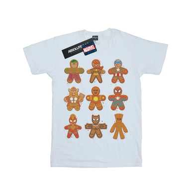 Marvel Mens Avengers Christmas Gingerbread T-Shirt (White)