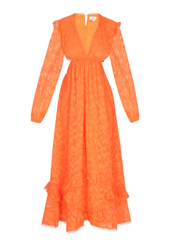 IZIA jurk vrouwen oranje