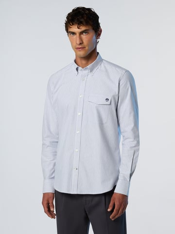 North Sails Shirt Brushed striped Oxford