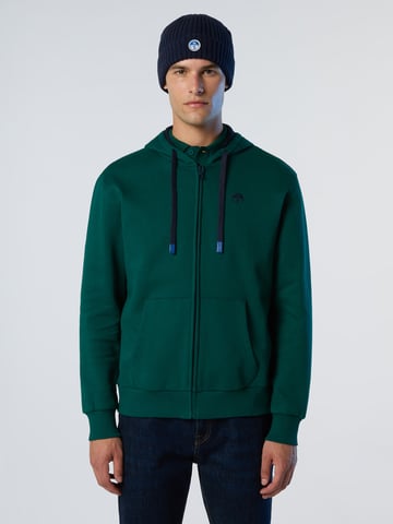 North Sails Hoodie Full-zip with embroidered logo