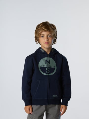 North Sails Hoodie Full-zip with maxi logo