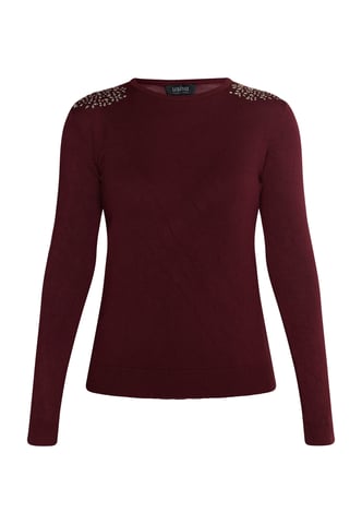 usha Knitted pullover women wine red