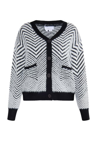 usha Cardigan women black white