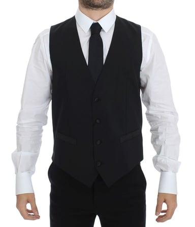Classic Wool Vest Black