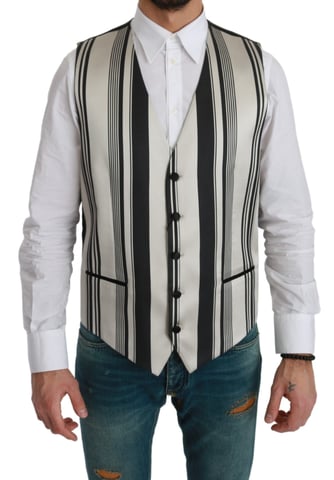 Striped Silk Vest