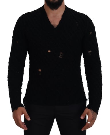Distressed Vneck Sweater