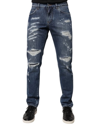 Distressed Denim Jeans