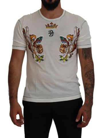Avslappnad T-shirt med Cherubs-design