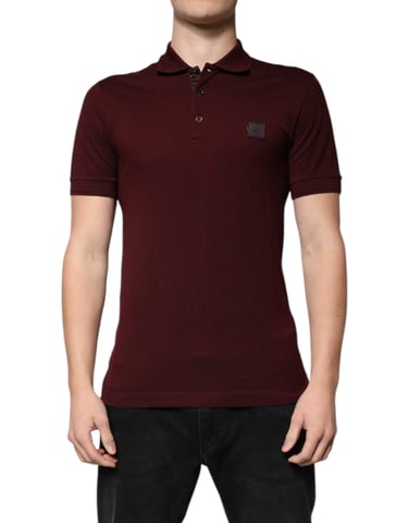 Vinröd polo skjorta Dgpatch