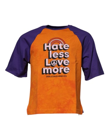 Hata mindre, älska mer tie-dye t-shirt