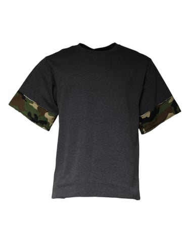 Kamouflage ärm kortärmad t-shirt