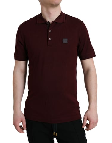 Polo Shirt Burgundy Short Sleeves