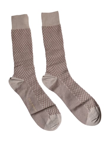 Geometric Pattern Crew Socks