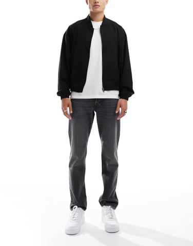 Jack & Jones Chris straight jean in washed black