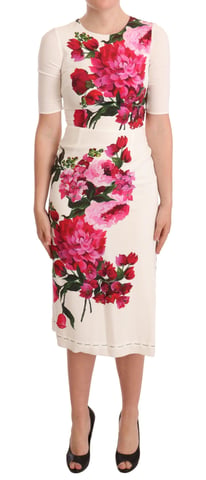 Bloemenprint Midi Jurk Halve Mouwen