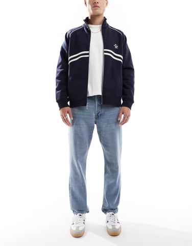 ONLY & SONS loose tapered jeans in light blue wash