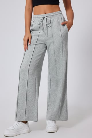 Wijde Pantalon Met Middennaad
