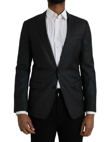 Klassisk Passform Råstrimmig Blazer