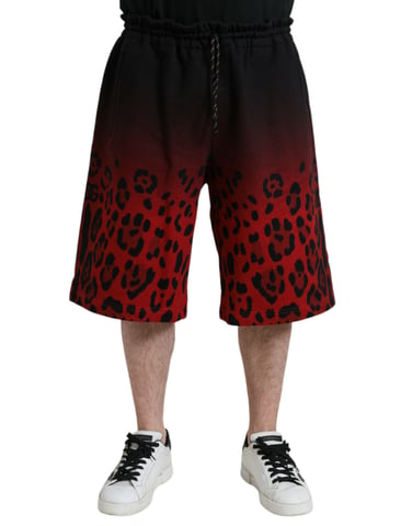 Gradient Leopard Print Sweatshorts