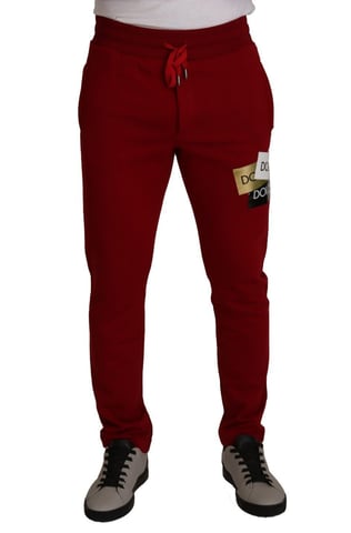 Logoprint Track Pants Burgundy