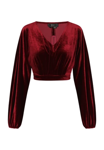 Faina Blouse women wine red