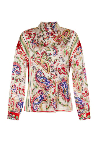 usha overhemdblouse Dames Oranje Veelkleurig