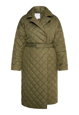 usha quilted coat women olive