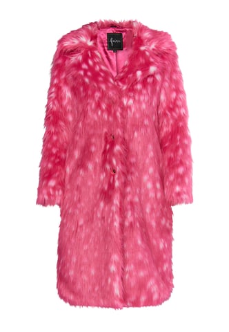 Faina Coat made of synthetic fur women pink white